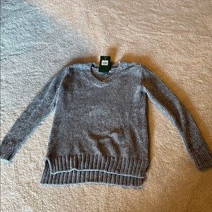 Orvis Gray V-Neck Women's Knit Sweater